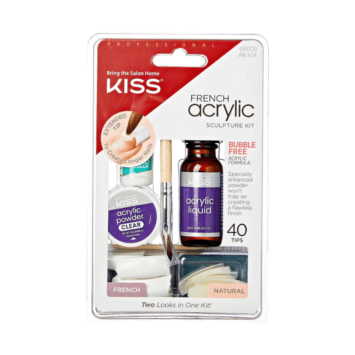 Kiss French Acrylic sculpture kit 40 tips