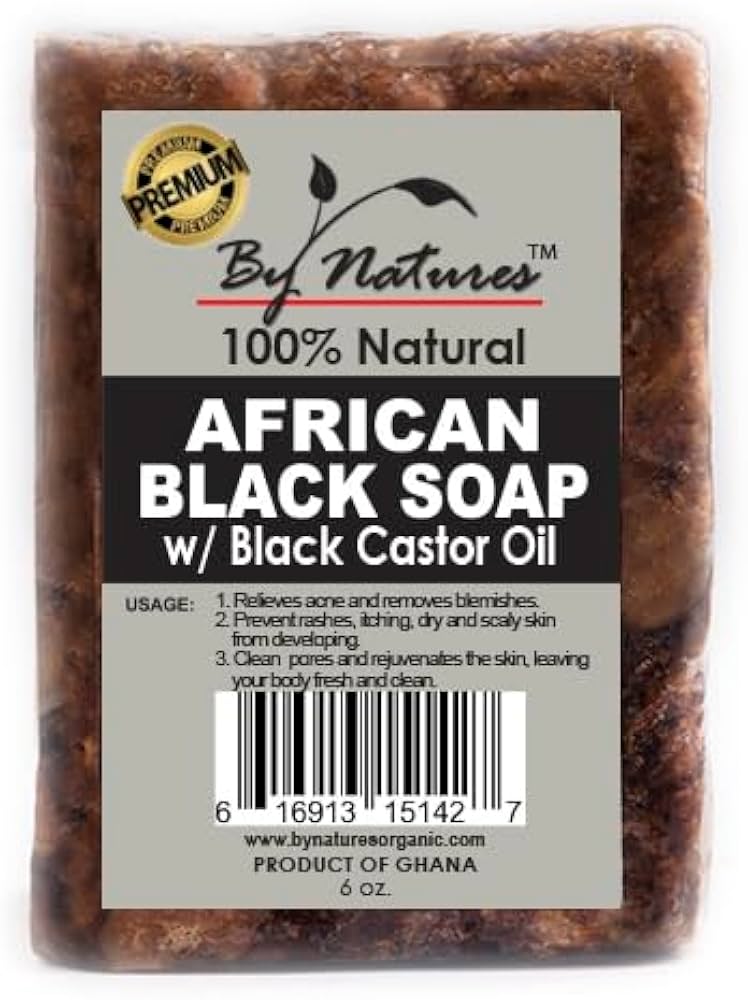 By Natures African Black Soap w/ Black Castor Oil 6.5 oz