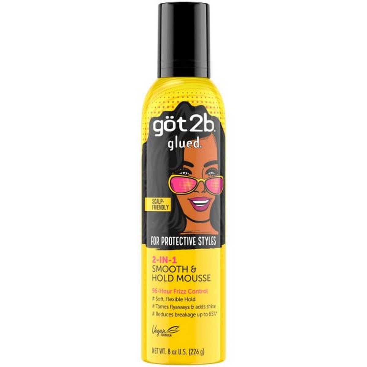 Göt 2b Glued 2 in 1 Smooth & Hold Mousse - 8 oz