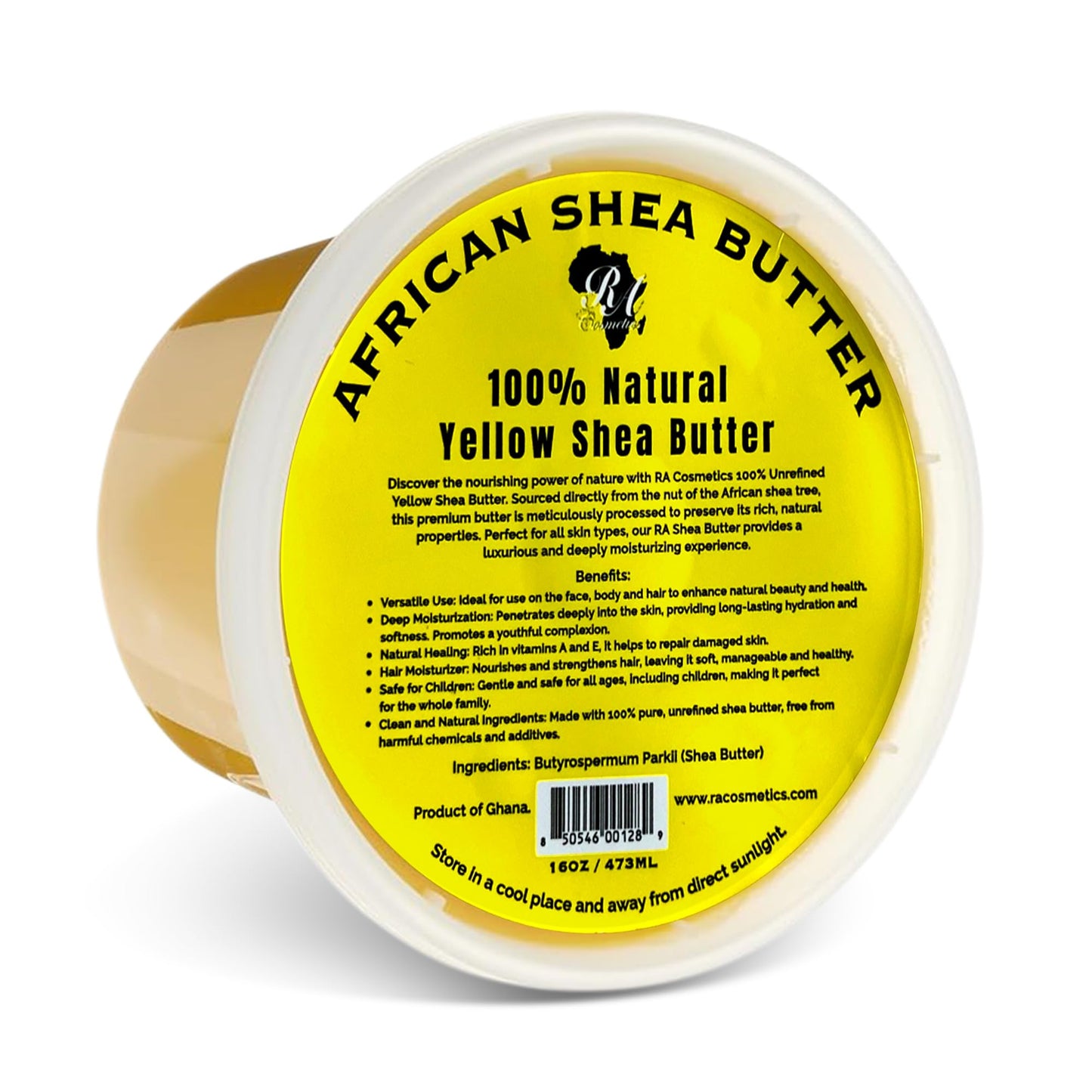 African Shea Butter 100% Natural Yellow Shea Butter - 16 oz