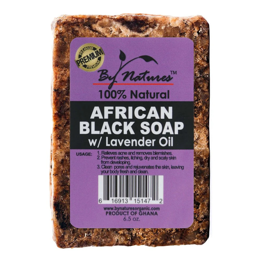 By Natures African Black Soap w/Lavender Oil - 6.5 oz