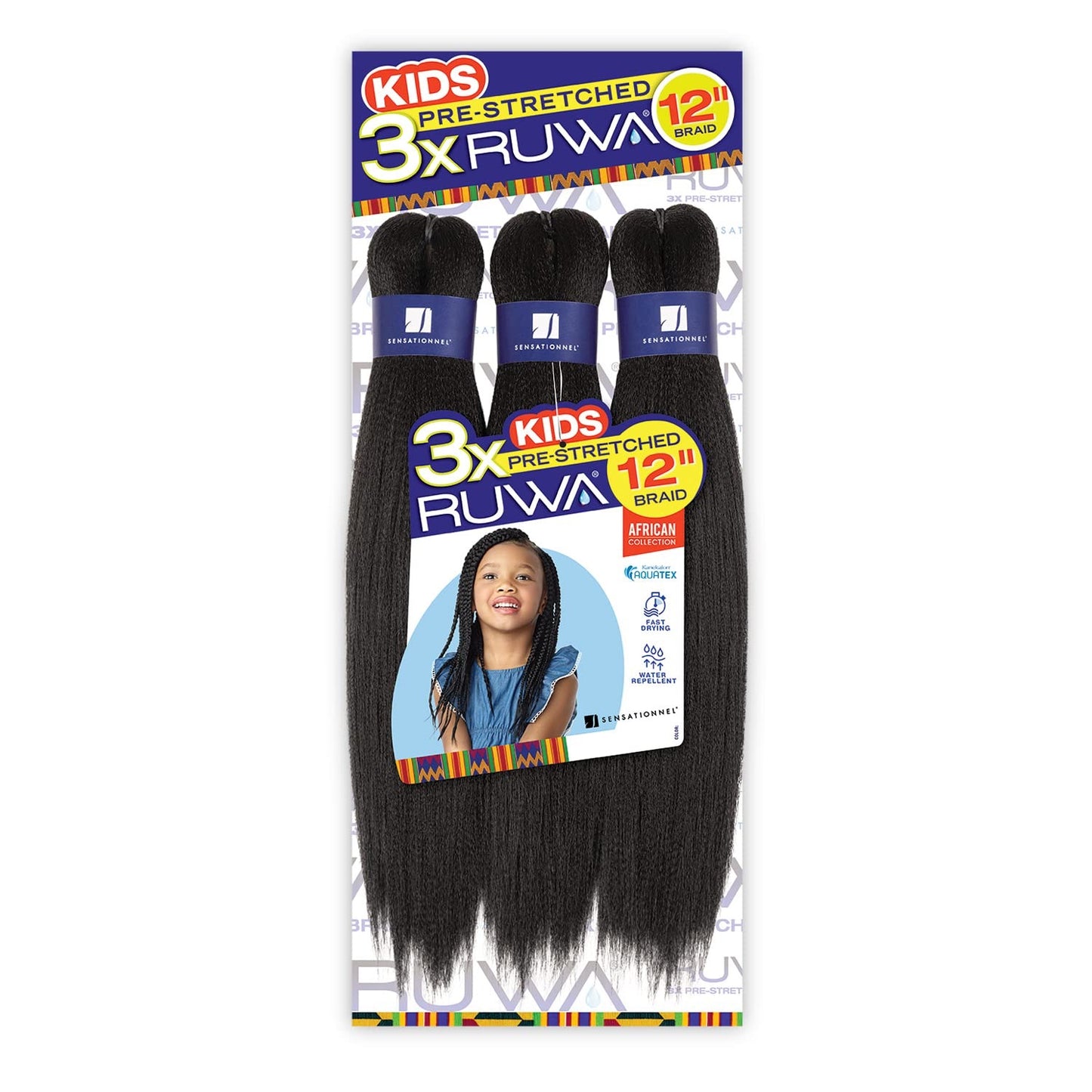Sensationnel Kids Pre-stretched 3x Ruwa 12"