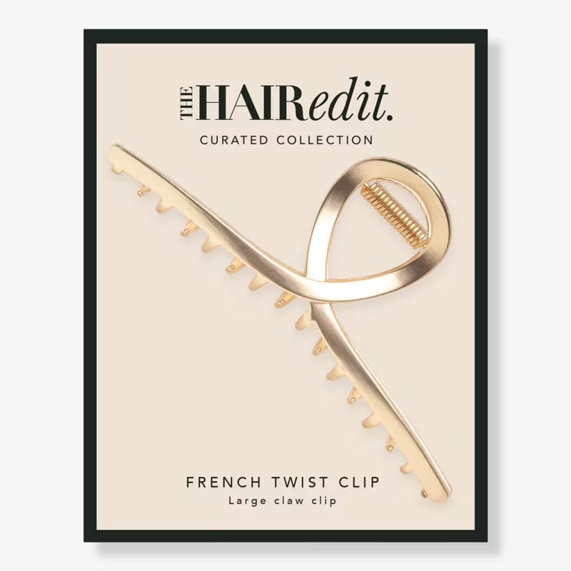 The HAIR edit French Twist Large claw Clip (Gold)