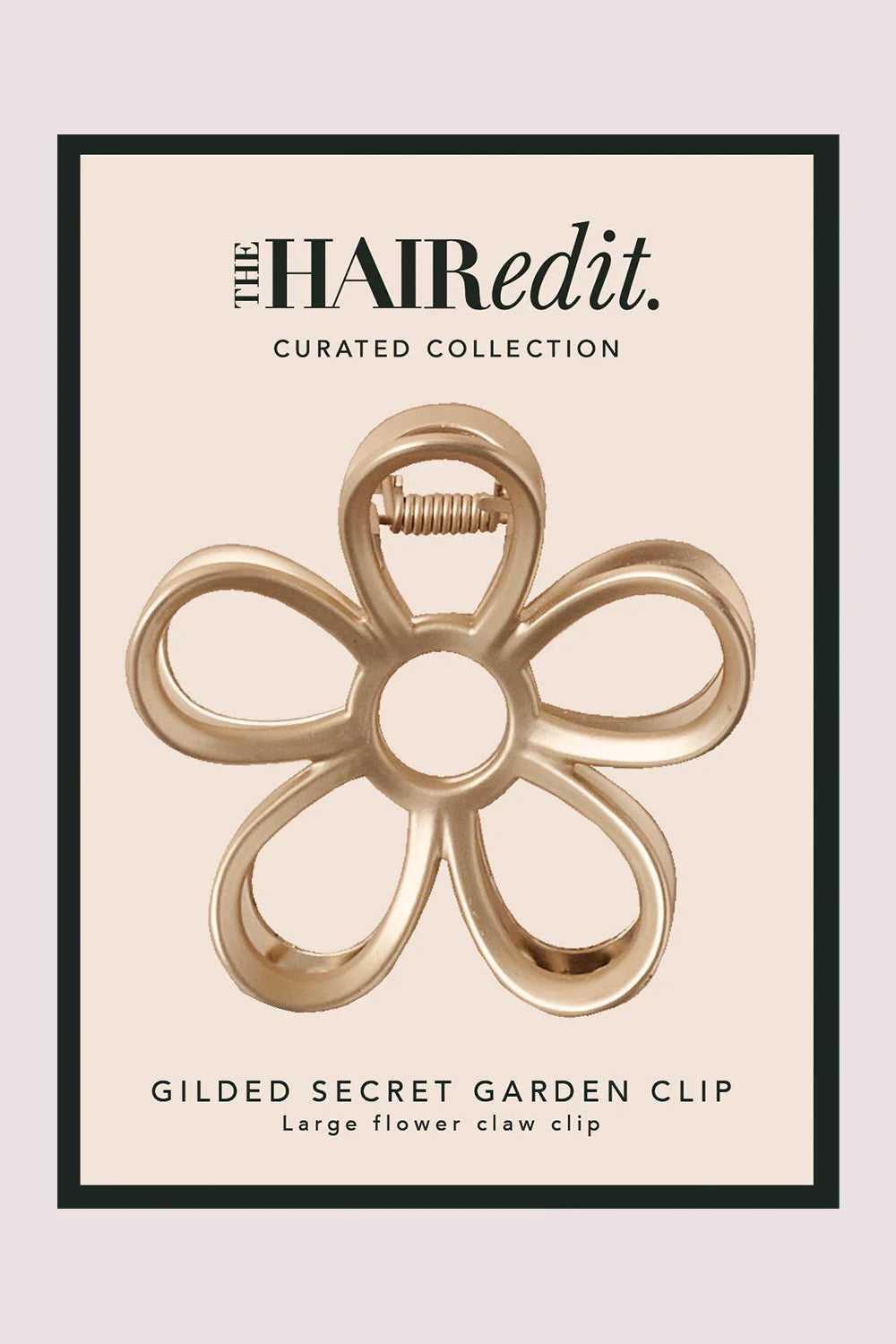 The HAIR edit Gilded Secret Garden Clip Large Flower claw clip (Gold)
