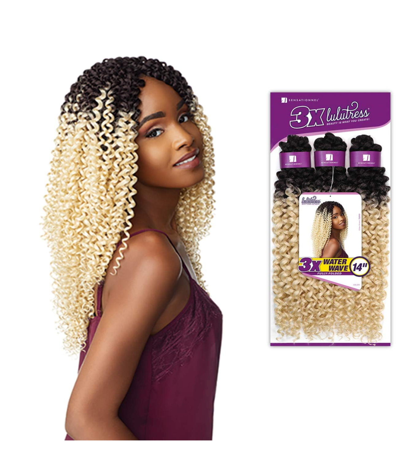 Sensationnel 3x lulutress Water Wave 14"