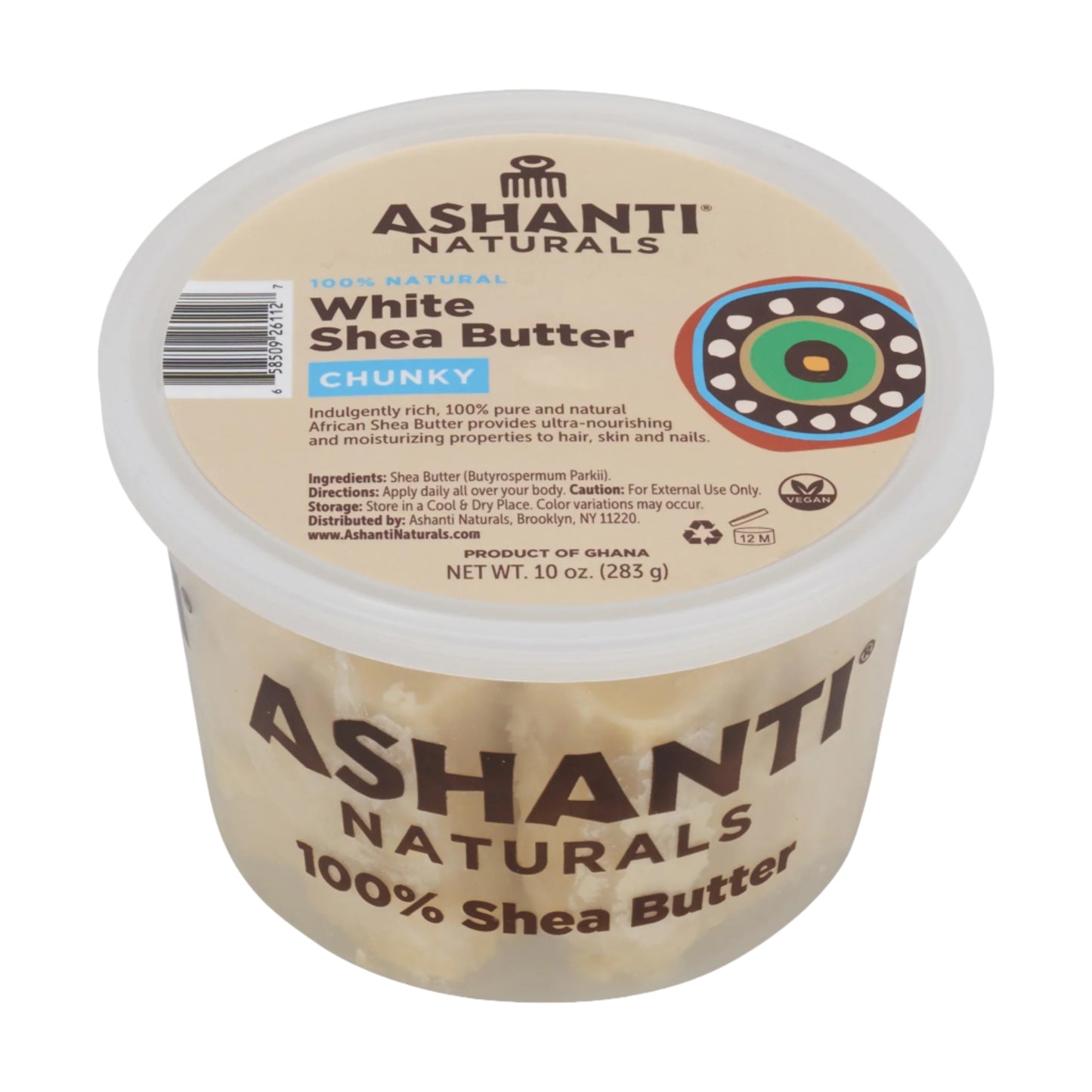 Ashanti Naturals 100% Natural White Shea Butter Chunky - 10 oz