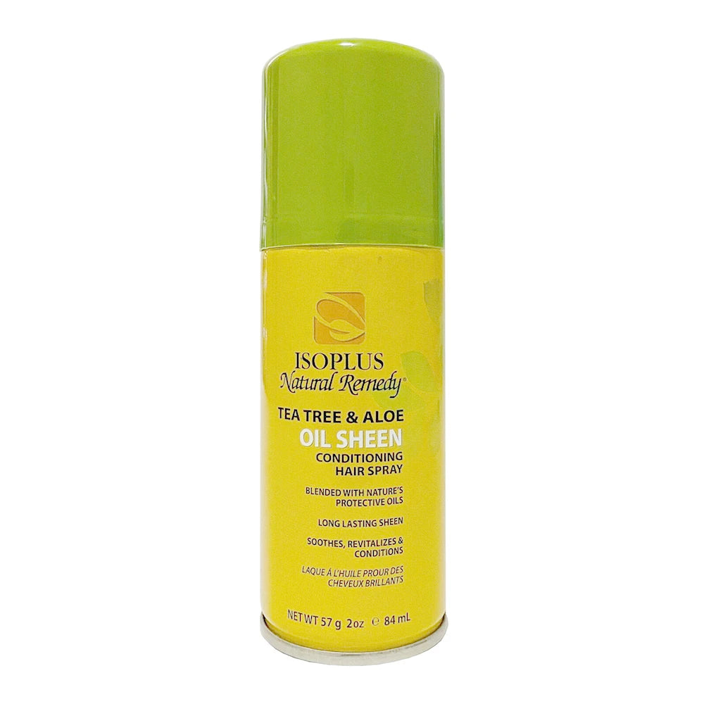 Isoplus Natural Remedy Tea Tree & Aloe Oil Sheen Conditioning Hair Spray - 2oz