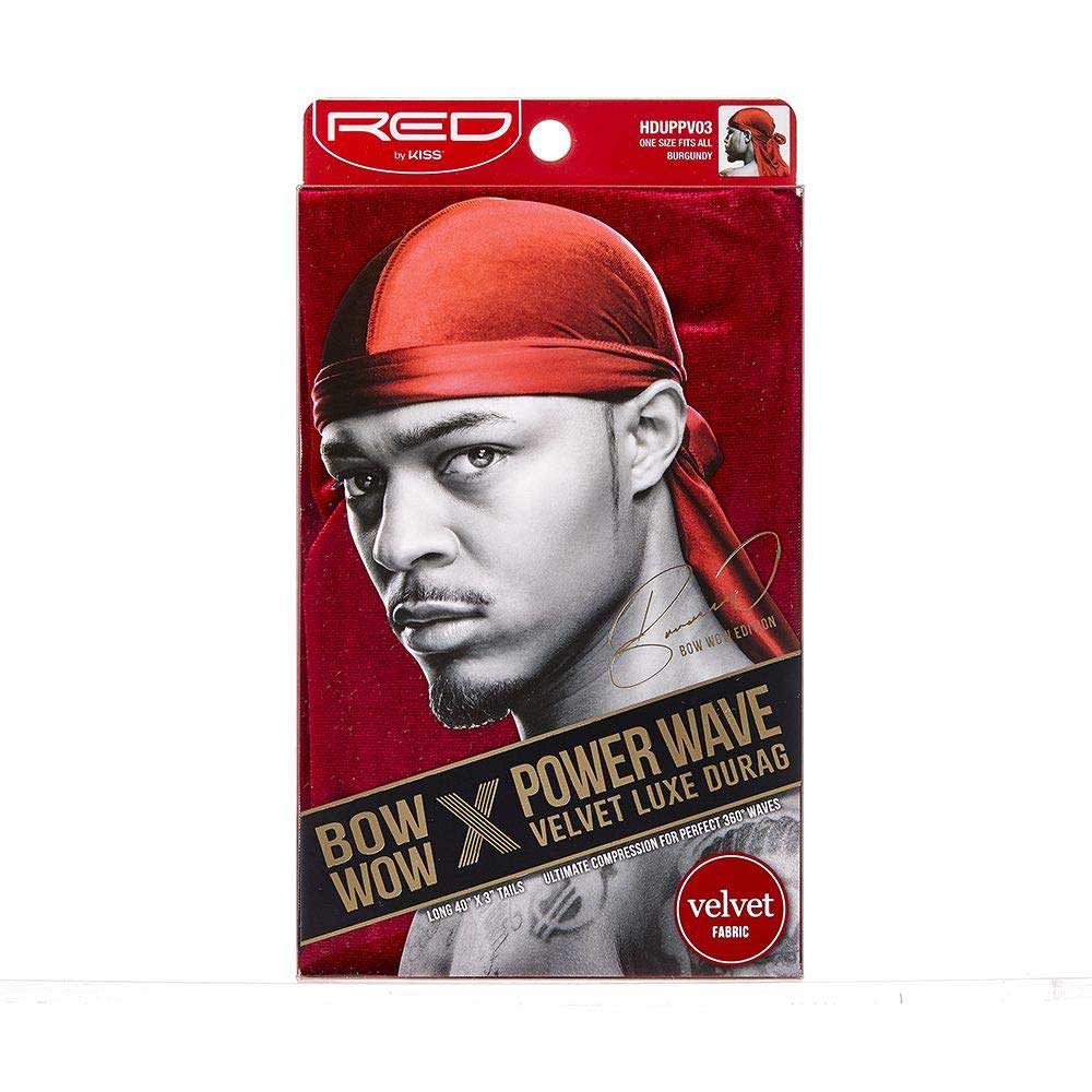 Red Premium Power Wave Velvet Luxe Durag (Burgundy)