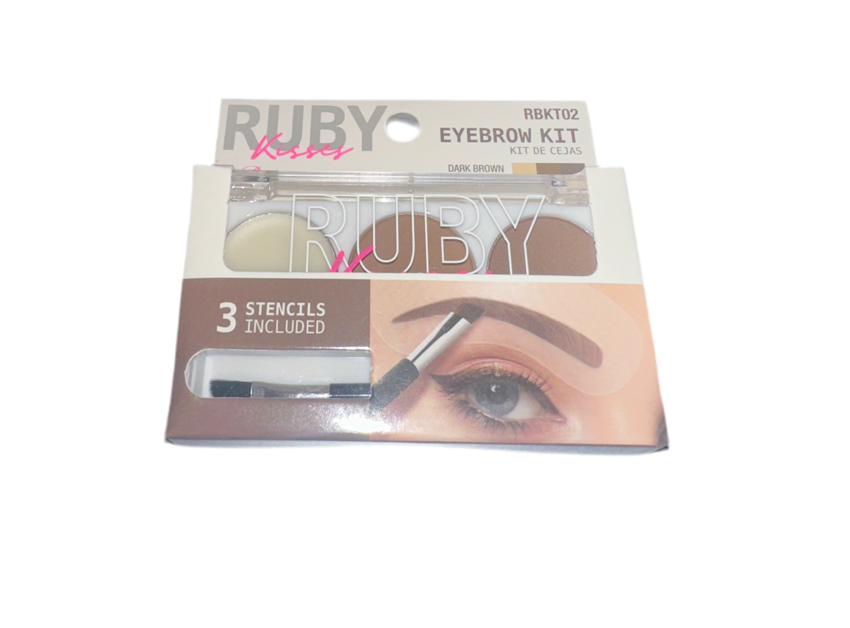 Ruby Kisses Eyebrow kit 3 stencils - Dark Brown