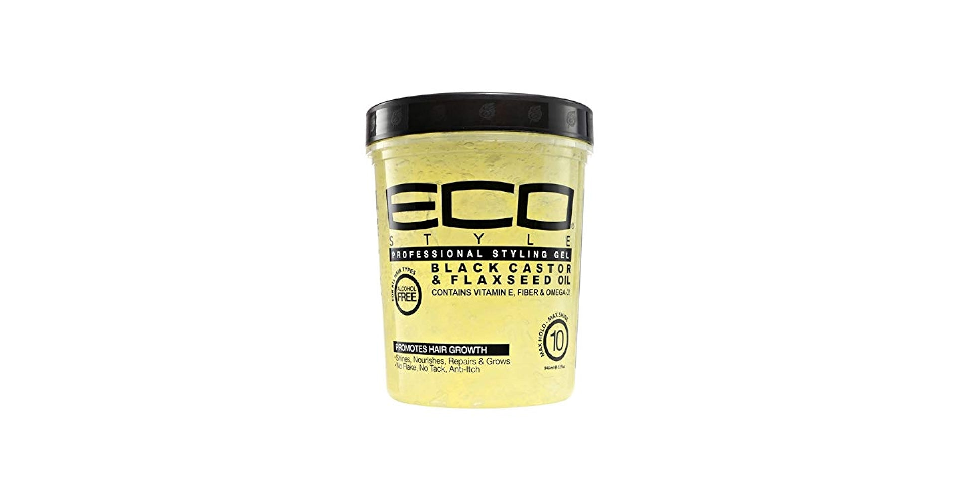 ECO Style Black Castor & Flaxseed Oil Styling Gel - 32oz