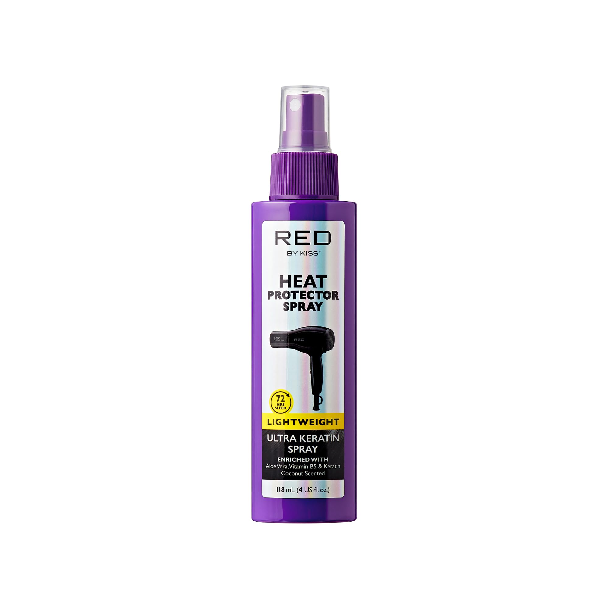 Red By Kiss Heat Protector Spray Lightweight  Ultra Keratin Spray - 4 fl oz