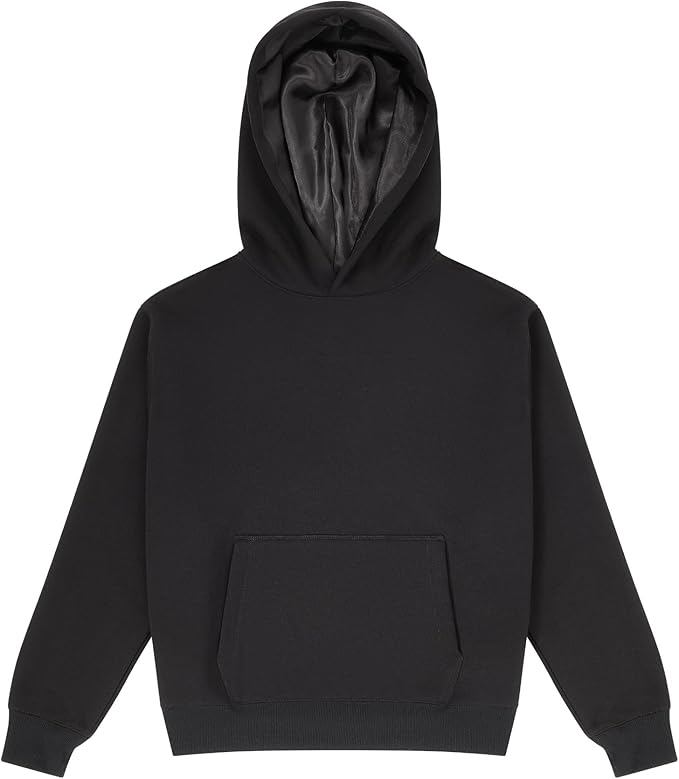 Arria By Kiss Satin Lined Hoodie - Black