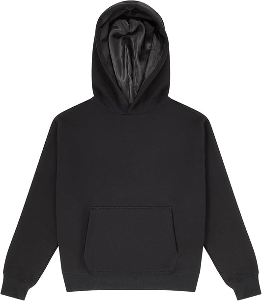 Arria By Kiss Satin Lined Hoodie - Black