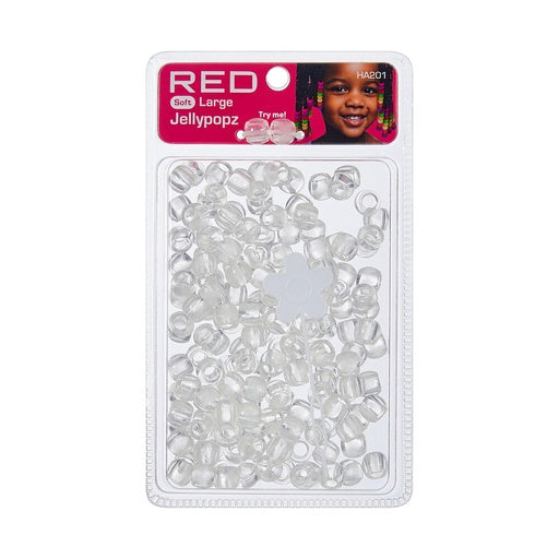 Red Soft Large Jellypopz (clear) - HA201