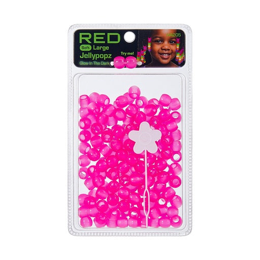 Red Soft Large Jellypopz (Glow in the dark) pink - HA205
