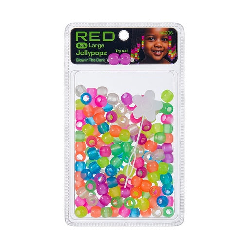 Red Soft Large Jellypopz (glow in the dark) - HA206