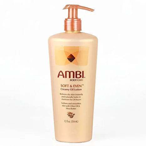 Ambi Body Care Soft & Even Creamy Oil Lotion - 12 fl oz