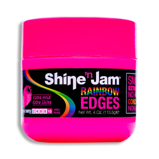 Shine N Jam Extra Hold  Extra Shine Rainbow Edges - 4 oz {Strawberry}