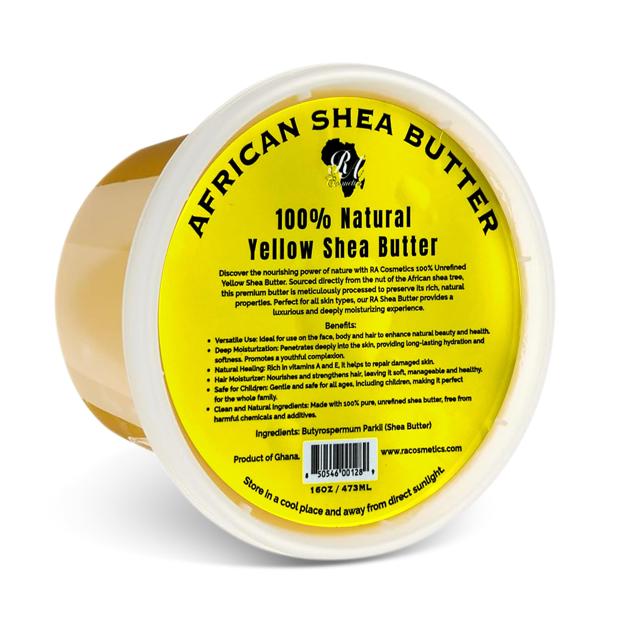 African Shea Butter 100% Natural Yellow Shea Butter - 16 oz