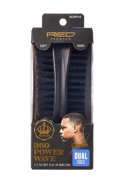 Red Premium 360 Power Wave Luxury Palm Brush Dual Sided - BR29