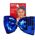Red By Kiss Sequin Hair Bow - Blue