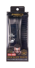 Red Premium Dual Sided Pocket-Wave Club Brush WIth Case - BR34