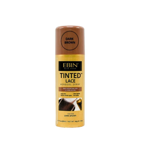 Ebin New York Tinted Lace Aerosol Spray - Dark Brown - 2.7 fl oz