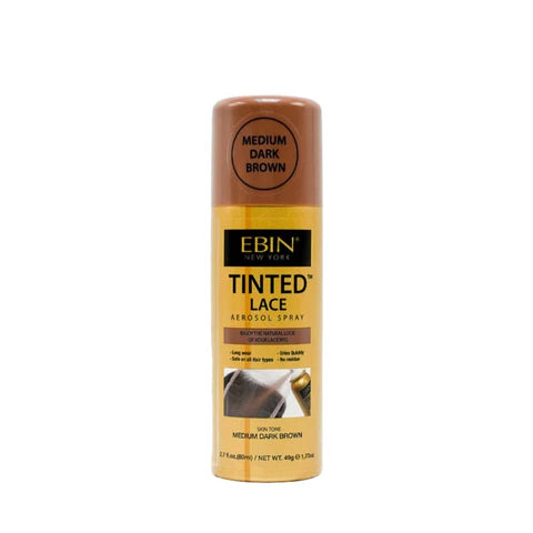 Ebin New York Tinted Lace Aerosol Spray - Medium Dark Brown - 2.7 fl oz