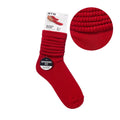 Red Slouch Socks Size 9-11 (Red)