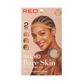 Red 4k UHD Bare Skin Invisible Wig Cap 2pcs (Dark Beige) - HWC33
