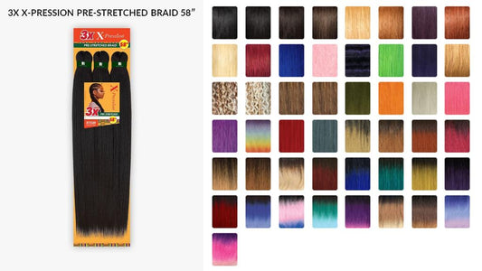 3X X-PRESSION PRE-STRECTHED BRAID 58"