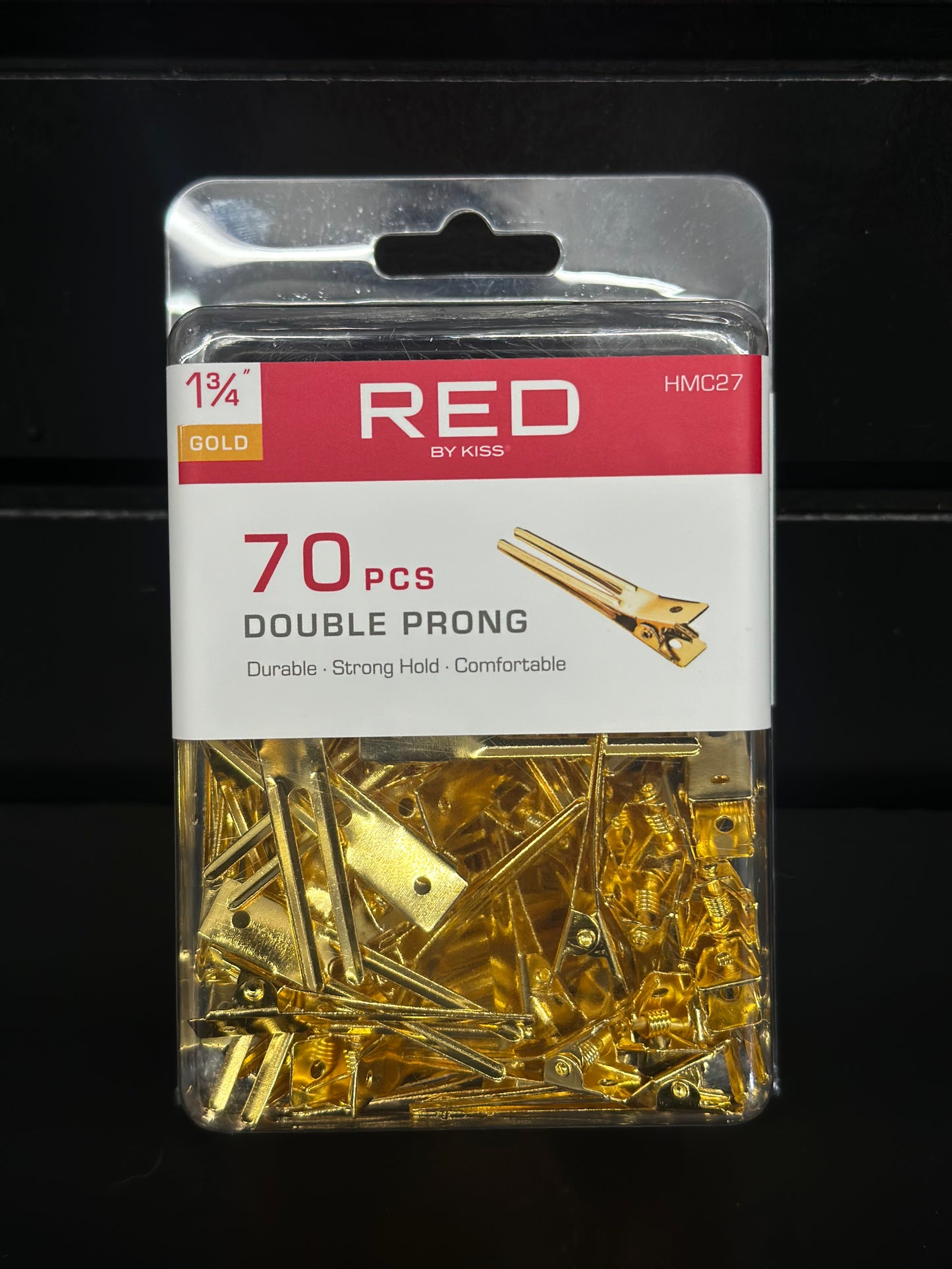 Red by kiss 1 3/4 double prong - 70 pcs - gold