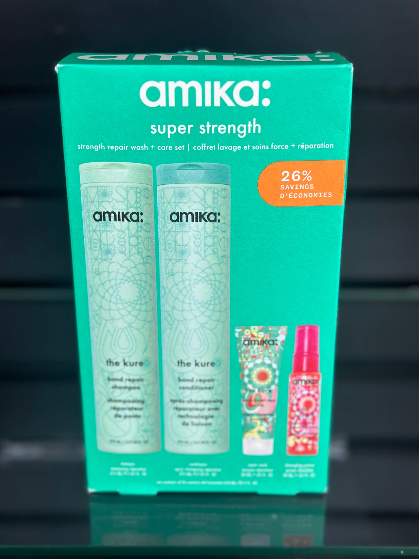 Amika : Super Strength strength repair wash + care set