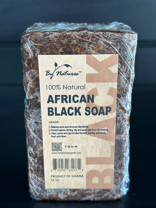 By Natures 100% Natural African Black Soap 16 oz