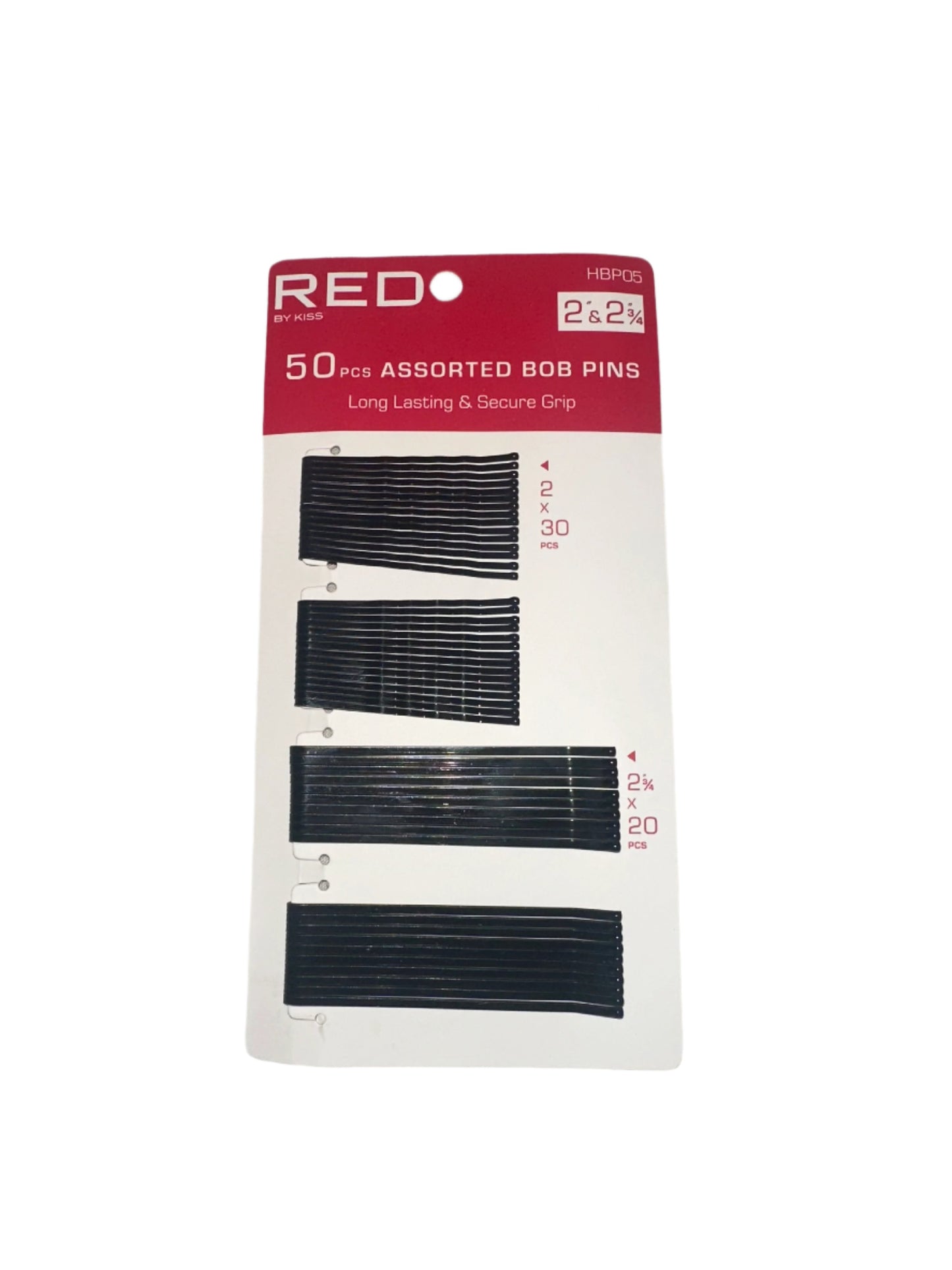 Red by Kiss 50 Pcs Assorted Bob Pins - Black