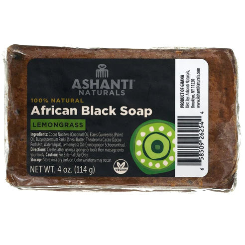 Ashanti Naturals African Black Soap Lemongrass - 4 oz