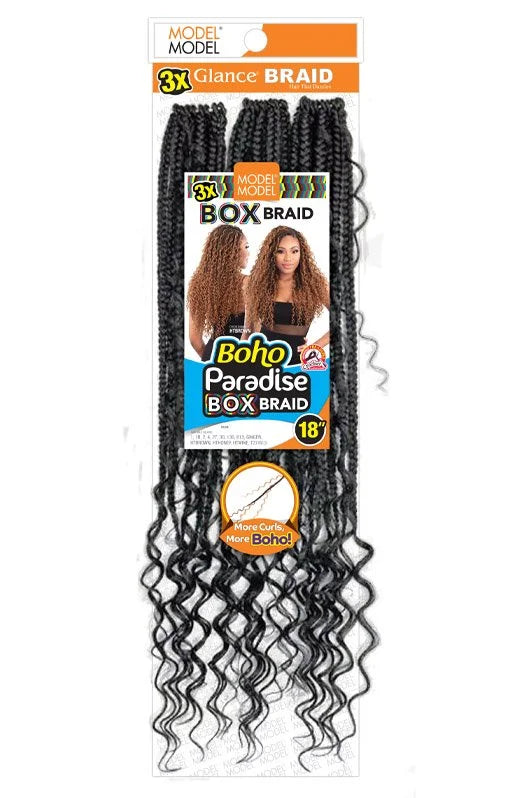 Model Model 3x Boho Paradise Box Braid 18"