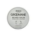 Red GROOMANE Beard Balm Soften & Tame w/Light hold (sandalwood) - 3 oz