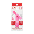 RED 2 in 1 Pocket Breeze Rechargeable Beauty Fan (Pink)