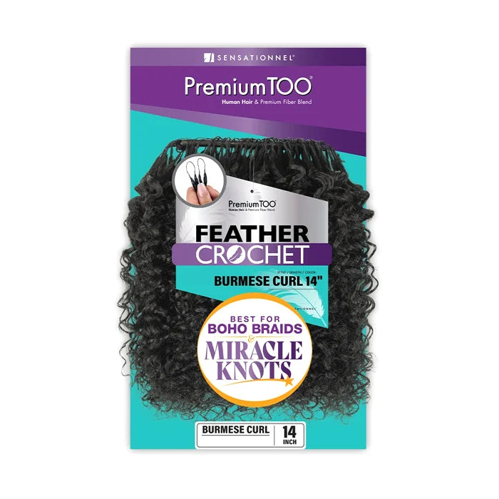 Sensationnel Feather Crochet Burmese Curl 14"