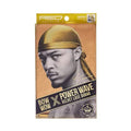 Red Premium Power Wave Velvet Luxe Durag (gold)