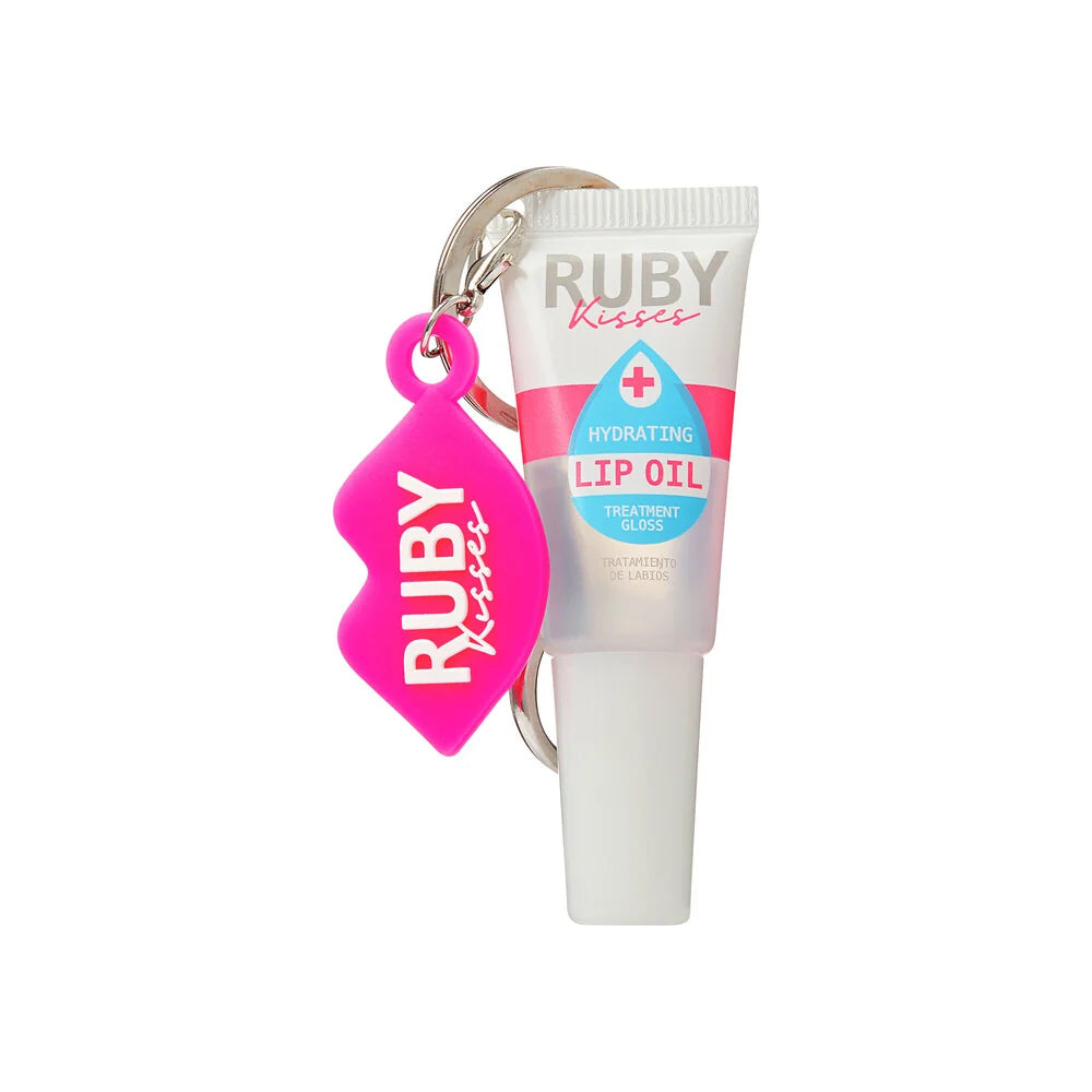 Ruby Kisses hydrating lip oil key ring - 0.27 fl oz