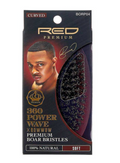 Red Premium 360 Power Wave x Bow Wow Premium Boar Bristles (Curved) (100% Natural) (Soft) - BR17