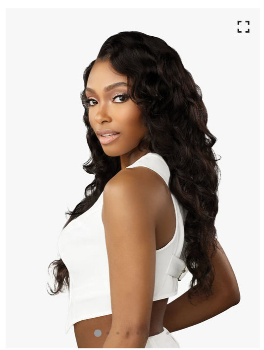 13x4 HD Lace Frontal Wig 100% Virgin Human Hair | Loose Wave 28"| Natural Black