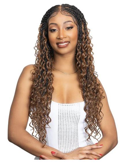 Janet Collection 100% Human Hair-Prime Unimix 13x6 Frontal Boho Senegal Twist 30" - HL1B/30
