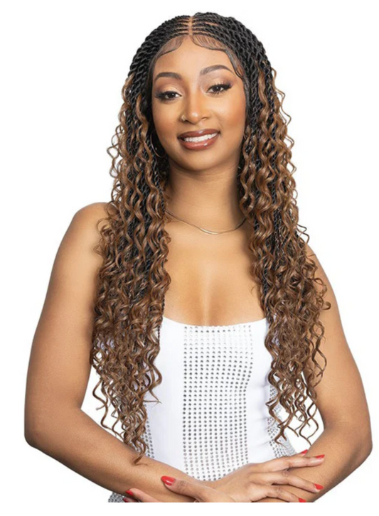 Janet Collection 100% Human Hair-Prime Unimix 13x6 Frontal Boho Senegal Twist 30" - HL1B/30