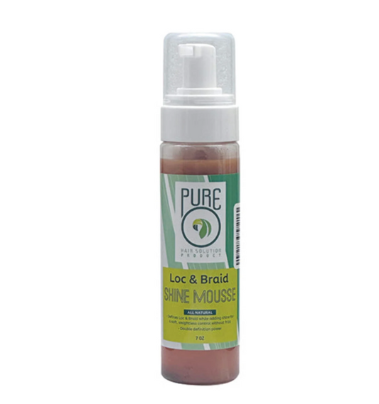 Pure Hair Solution Product Loc & Braid Shine Mousse - 7 oz