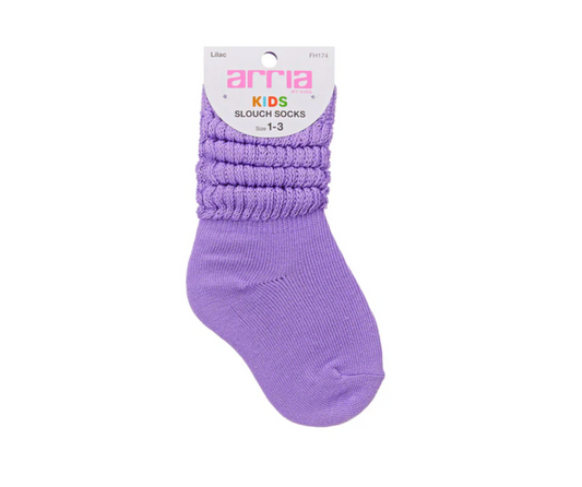 Arria By Kiss Kids Slouch Socks Size 1-3 - Lilac