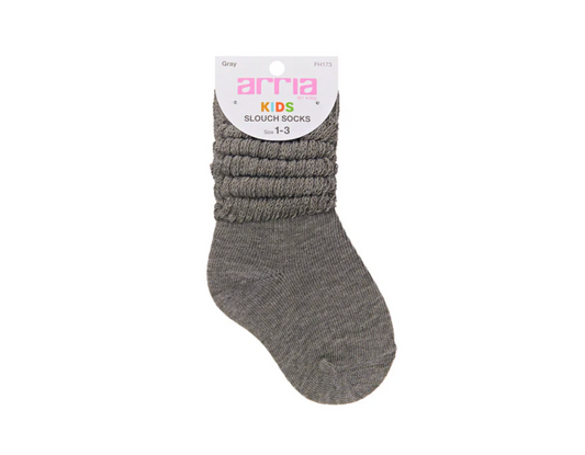 Arria By Kiss Kids Slouch Socks Size 1-3 - Gray