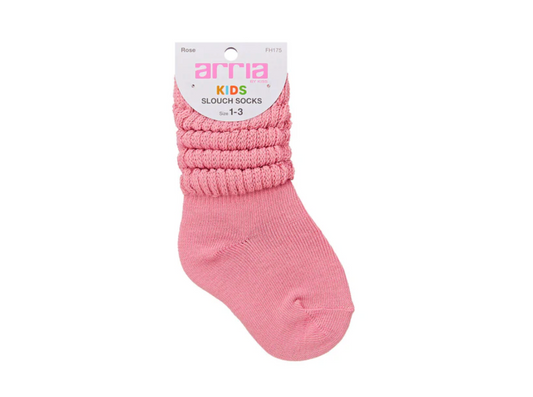 Arria By Kiss Kids Slouch Socks Size 1-3 - Rose